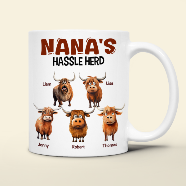 Personalized Gifts For Mom Coffee Mug, Funny Highland Cow Hassle Herd 01qhpu180125 Personalized Gifts For Mom Coffee Mug, Funny Highland Cow Hassle Herd 01qhpu180125