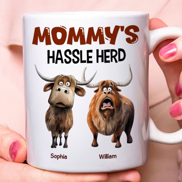 Personalized Gifts For Mom Coffee Mug, Funny Highland Cow Hassle Herd 01qhpu180125 Personalized Gifts For Mom Coffee Mug, Funny Highland Cow Hassle Herd 01qhpu180125
