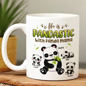 Personalized Gifts For Mom Coffee Mug Life Is Pandastic With Panda Mama