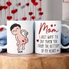 Personalized Gifts For Mom Coffee Mug Thank You From The Bottom Of My Heart Funny Mother's Day Gifts