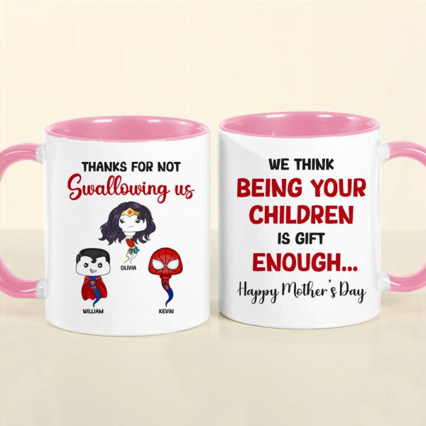 Personalized Gifts For Mom Coffee Mug Thanks For Not Swallowing Us 06NADT270324HA Personalized Gifts For Mom Coffee Mug Thanks For Not Swallowing Us 06NADT270324HA
