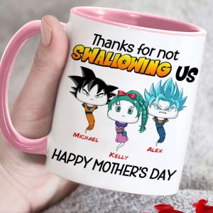 Personalized Gifts For Mom Coffee Mug Thanks For Not Swallowing Us 06NAHN180324HA