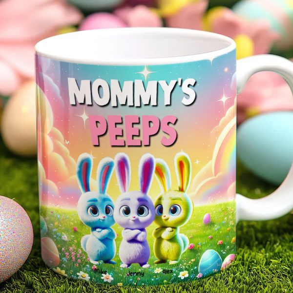 Personalized Gifts For Mom Easter Day Coffee Mug Bunny Peeps 021TGMH070325 Personalized Gifts For Mom Easter Day Coffee Mug Bunny Peeps 021TGMH070325