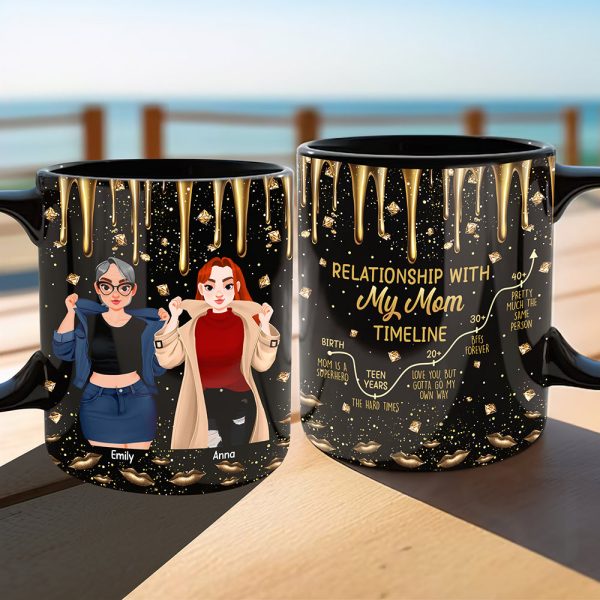 Personalized Gifts For Mom Mug, Relationship With My Mom Timeline 03TGQN120325PA Personalized Gifts For Mom Mug, Relationship With My Mom Timeline 03TGQN120325PA