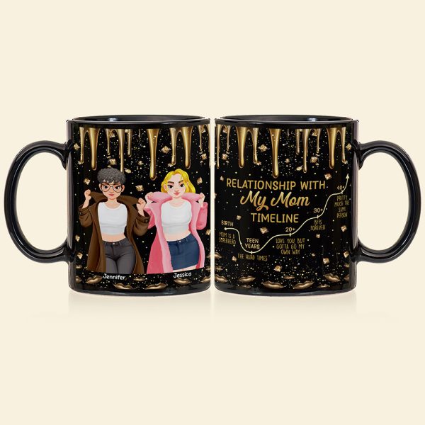 Personalized Gifts For Mom Mug, Relationship With My Mom Timeline 03TGQN120325PA Personalized Gifts For Mom Mug, Relationship With My Mom Timeline 03TGQN120325PA