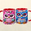 Personalized Gifts For Owl Lovers, Accent Mug 3D Christmas Owl 01HUMH190824 Personalized Gifts For Owl Lovers, Accent Mug 3D Christmas Owl 01HUMH190824