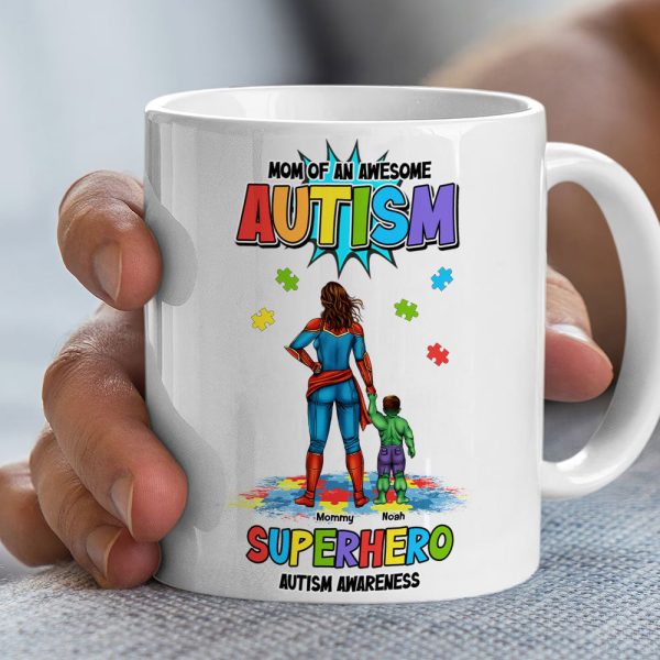 Personalized Gifts For Superhero Autism Mom Coffee Mug 02huti050325pa Personalized Gifts For Superhero Autism Mom Coffee Mug 02huti050325pa