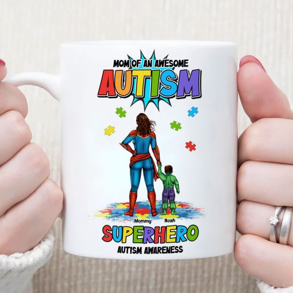 Personalized Gifts For Superhero Autism Mom Coffee Mug 02huti050325pa Personalized Gifts For Superhero Autism Mom Coffee Mug 02huti050325pa