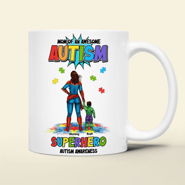Personalized Gifts For Superhero Autism Mom Coffee Mug 02huti050325pa Personalized Gifts For Superhero Autism Mom Coffee Mug 02huti050325pa