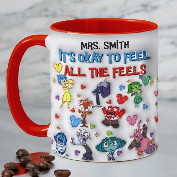 Personalized Gifts For Teacher Accent Mug All The Feels 01XQMH080824 Personalized Gifts For Teacher Accent Mug All The Feels 01XQMH080824
