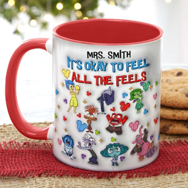 Personalized Gifts For Teacher Accent Mug All The Feels 01XQMH080824 Personalized Gifts For Teacher Accent Mug All The Feels 01XQMH080824