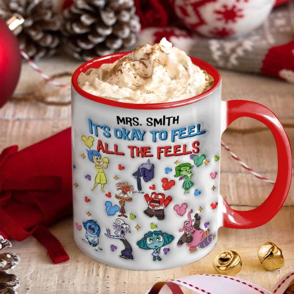 Personalized Gifts For Teacher Accent Mug All The Feels 01XQMH080824 Personalized Gifts For Teacher Accent Mug All The Feels 01XQMH080824