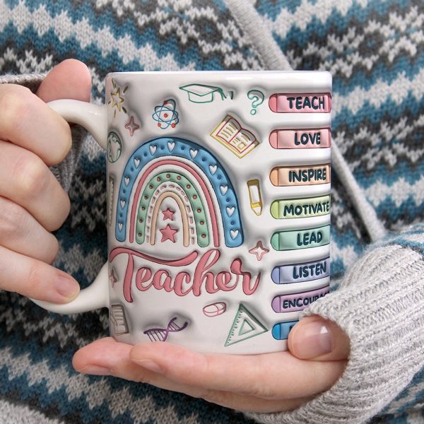 Personalized Gifts For Teacher Christmas Coffee Mug 01ACDT060924 Personalized Gifts For Teacher Christmas Coffee Mug 01ACDT060924