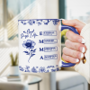 Personalized God Says I Am Name Letter In Bible Birth Flower Toile De Jouy Style Accent Mug HO82 894652 Personalized God Says I Am Name Letter In Bible Birth Flower Toile De Jouy Style Accent Mug HO82 894652