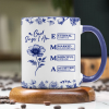 Personalized God Says I Am Name Letter In Bible Birth Flower Toile De Jouy Style Accent Mug HO82 894652 Personalized God Says I Am Name Letter In Bible Birth Flower Toile De Jouy Style Accent Mug HO82 894652
