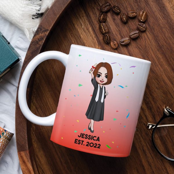 Personalized Graduation White Mug - One Degree Hotter Personalized Graduation White Mug - One Degree Hotter