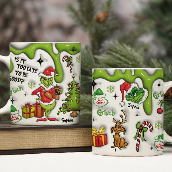 Personalized Green Christmas Coffee Mug 14ACDT050924 Personalized Green Christmas Coffee Mug 14ACDT050924