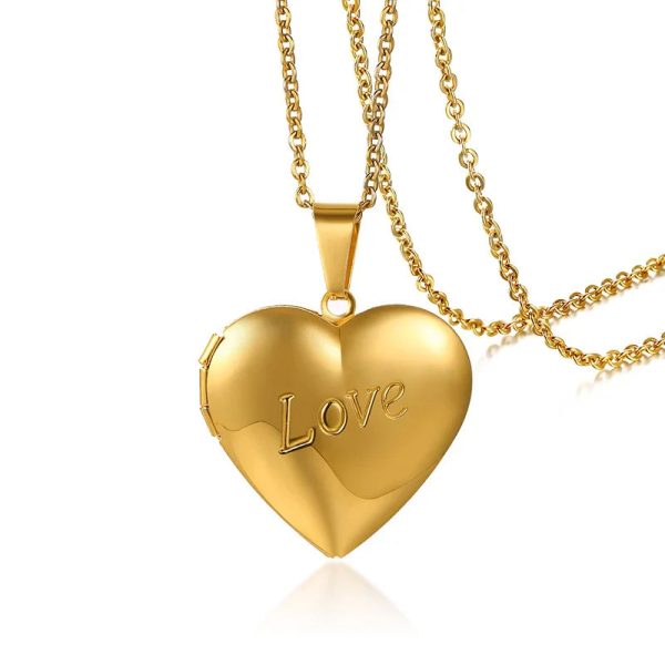 Personalized Heart Locket Necklace with Custom Photo and Name Personalized Heart Locket Necklace with Custom Photo and Name