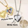 Personalized Heart Locket Necklace with Custom Photo and Name Personalized Heart Locket Necklace with Custom Photo and Name