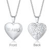 Personalized Heart Locket Necklace with Custom Photo and Name Personalized Heart Locket Necklace with Custom Photo and Name