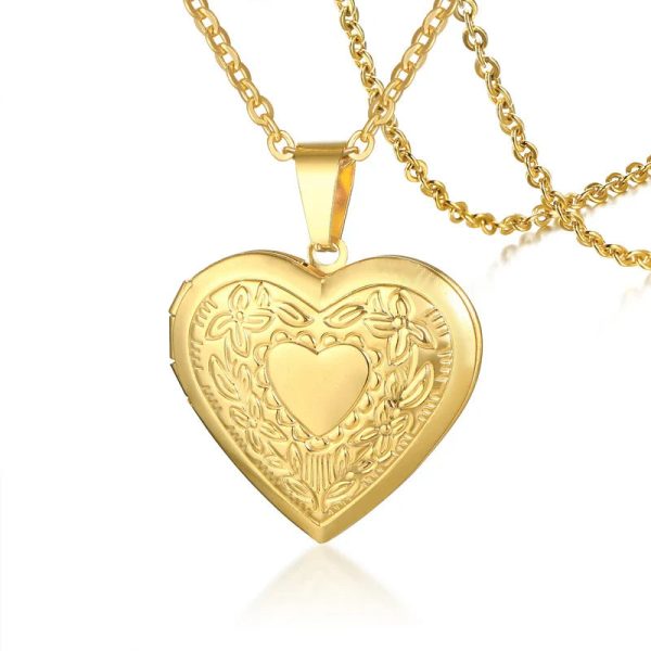 Personalized Heart Locket Necklace with Custom Photo and Name Personalized Heart Locket Necklace with Custom Photo and Name