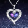 Personalized Heart Name and Birthstone Necklace