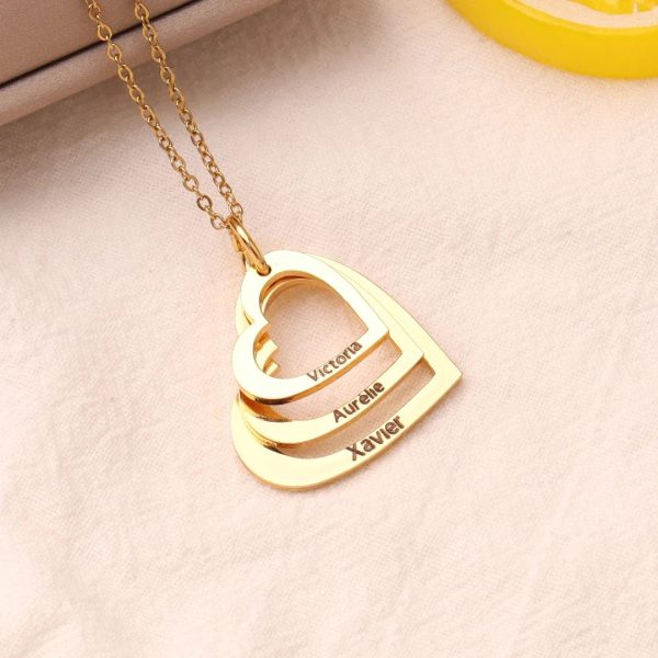 Personalized Heart Name Necklace in Stainless Steel Personalized Heart Name Necklace in Stainless Steel