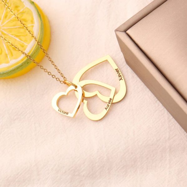 Personalized Heart Name Necklace in Stainless Steel Personalized Heart Name Necklace in Stainless Steel