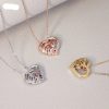 Personalized Heart Name Necklace with Birthstones Personalized Heart Name Necklace with Birthstones