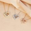 Personalized Heart Name Necklace with Birthstones Personalized Heart Name Necklace with Birthstones