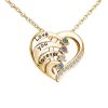 Personalized Heart Name Necklace with Birthstones Personalized Heart Name Necklace with Birthstones