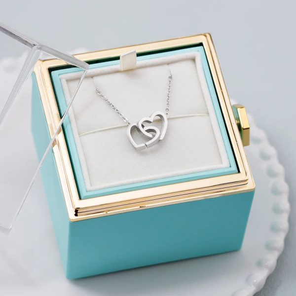 Personalized Heart Name Pendant Necklace with Rose Gift Box Personalized Heart Name Pendant Necklace with Rose Gift Box