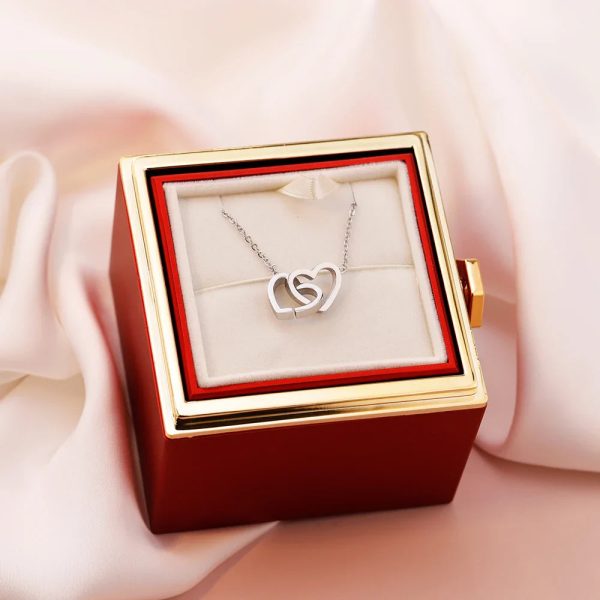 Personalized Heart Name Pendant Necklace with Rose Gift Box Personalized Heart Name Pendant Necklace with Rose Gift Box