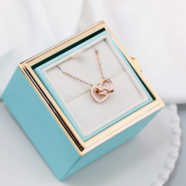 Personalized Heart Name Pendant Necklace with Rose Gift Box Personalized Heart Name Pendant Necklace with Rose Gift Box