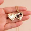 Personalized Heart Photo Locket Necklace