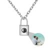 Personalized Heart Photo Projection Necklace with 100 Languages Personalized Heart Photo Projection Necklace with 100 Languages