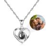 Personalized Heart Photo Projection Necklace with 100 Languages Personalized Heart Photo Projection Necklace with 100 Languages