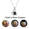 Personalized Heart Photo Projection Necklace with 100 Languages Personalized Heart Photo Projection Necklace with 100 Languages