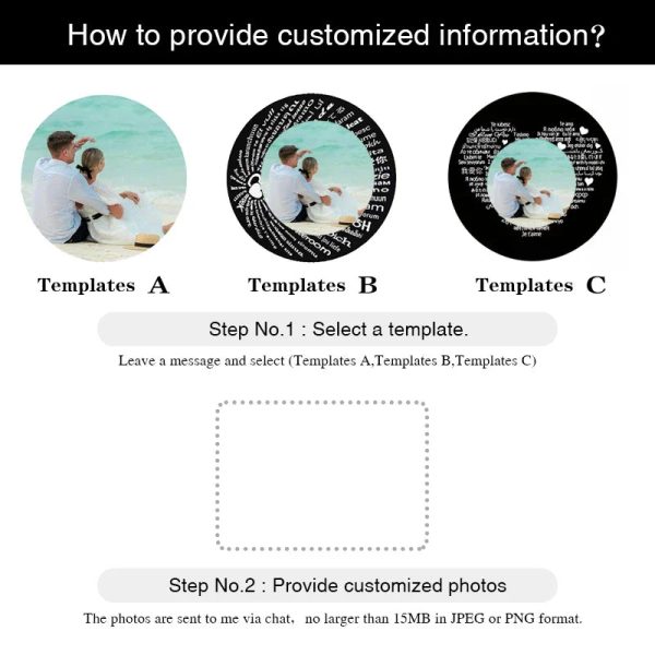 Personalized Heart Photo Projection Necklace with 100 Languages Personalized Heart Photo Projection Necklace with 100 Languages
