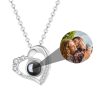 Personalized Heart Photo Projection Necklace with 100 Languages Personalized Heart Photo Projection Necklace with 100 Languages