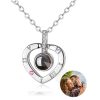 Personalized Heart Photo Projection Necklace with 100 Languages Personalized Heart Photo Projection Necklace with 100 Languages