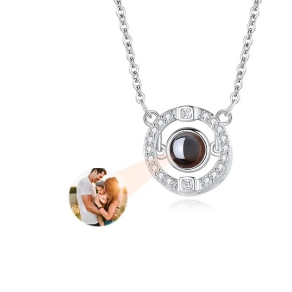 Personalized Heart Photo Projection Necklace with 100 Languages Personalized Heart Photo Projection Necklace with 100 Languages
