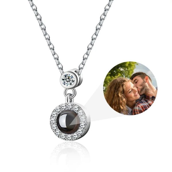 Personalized Heart Photo Projection Necklace with 100 Languages Personalized Heart Photo Projection Necklace with 100 Languages