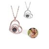 Personalized Heart Photo Projection Necklace with 100 Languages Personalized Heart Photo Projection Necklace with 100 Languages