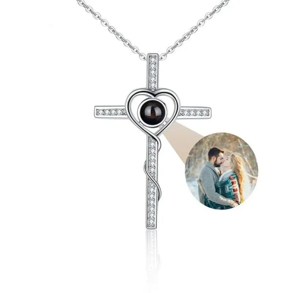 Personalized Heart Photo Projection Necklace with 100 Languages Personalized Heart Photo Projection Necklace with 100 Languages