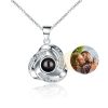 Personalized Heart Photo Projection Necklace with 100 Languages Personalized Heart Photo Projection Necklace with 100 Languages