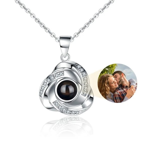 Personalized Heart Photo Projection Necklace with 100 Languages Personalized Heart Photo Projection Necklace with 100 Languages