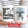 Personalized Hockey Dad And Child Best Dad Ever Custom Mug Personalized Hockey Dad And Child Best Dad Ever Custom Mug