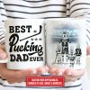 Personalized Hockey Dad And Child Best Dad Ever Custom Mug Personalized Hockey Dad And Child Best Dad Ever Custom Mug