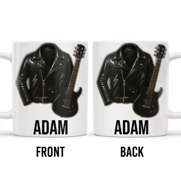 Personalized Leather Jacket and Guitar Design - Personalized Custom Coffee Mug - FAM331_MG Personalized Leather Jacket and Guitar Design - Personalized Custom Coffee Mug - FAM331_MG